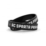 Náramek AC Sparta Praha černý-dospělý